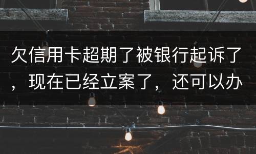 欠信用卡超期了被银行起诉了，现在已经立案了，还可以办分期还款吗