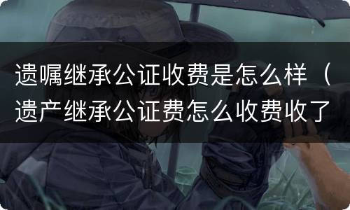 遗嘱继承公证收费是怎么样（遗产继承公证费怎么收费收了?）