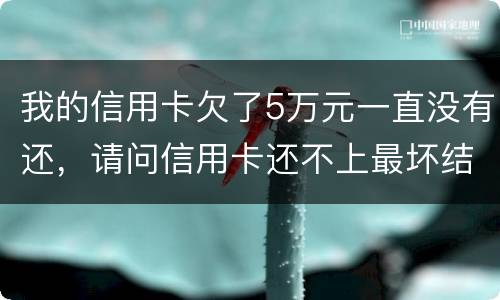 我的信用卡欠了5万元一直没有还，请问信用卡还不上最坏结果是什么