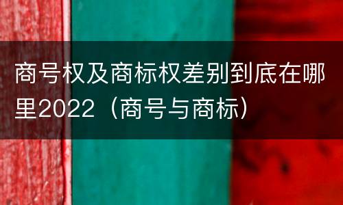 商号权及商标权差别到底在哪里2022（商号与商标）