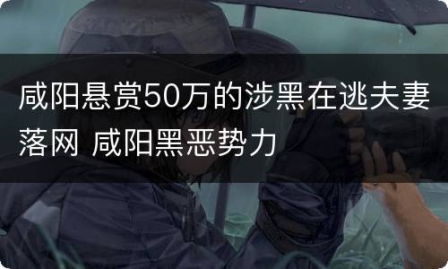 咸阳悬赏50万的涉黑在逃夫妻落网 咸阳黑恶势力