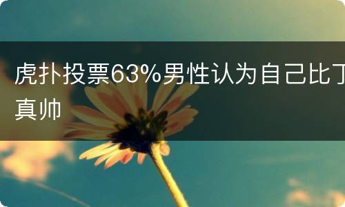 虎扑投票63%男性认为自己比丁真帅