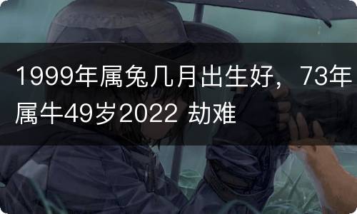 1999年属兔几月出生好，73年属牛49岁2022 劫难