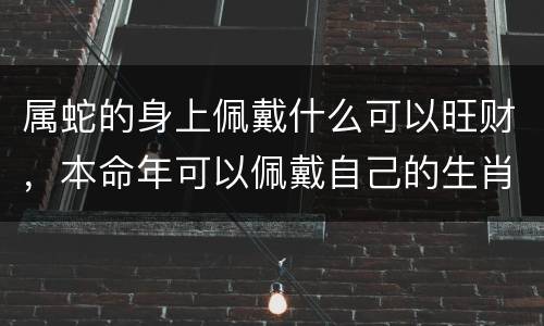 属蛇的身上佩戴什么可以旺财，本命年可以佩戴自己的生肖吗