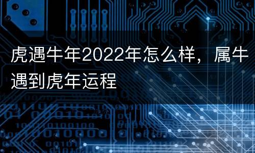 虎遇牛年2022年怎么样，属牛遇到虎年运程