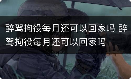 醉驾拘役每月还可以回家吗 醉驾拘役每月还可以回家吗