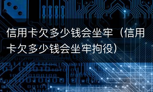 信用卡欠多少钱会坐牢（信用卡欠多少钱会坐牢拘役）