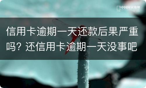 信用卡逾期一天还款后果严重吗? 还信用卡逾期一天没事吧