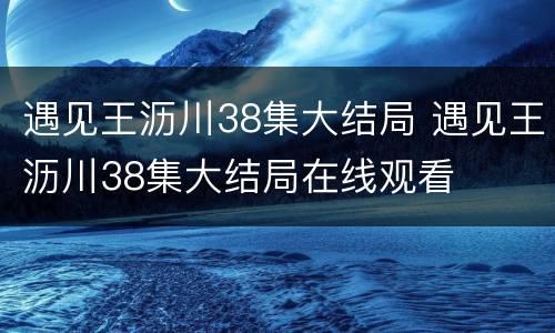 遇见王沥川38集大结局 遇见王沥川38集大结局在线观看