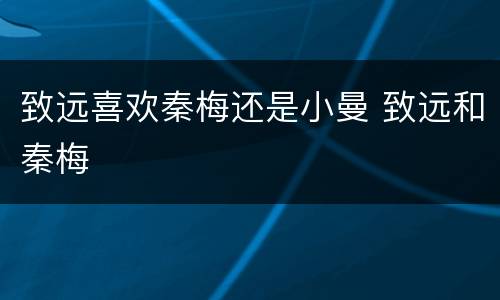 致远喜欢秦梅还是小曼 致远和秦梅