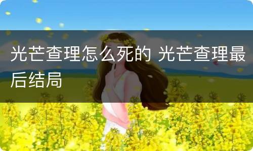 光芒查理怎么死的 光芒查理最后结局