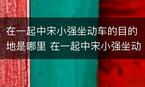 在一起中宋小强坐动车的目的地是哪里 在一起中宋小强坐动车去哪里