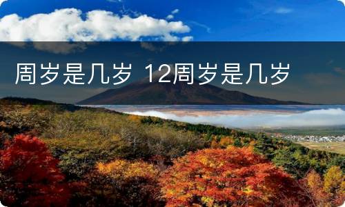 周岁是几岁 12周岁是几岁