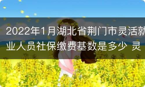 2022年1月湖北省荆门市灵活就业人员社保缴费基数是多少 灵活就业人员社保缴费基数是多少