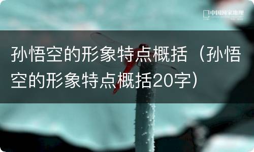 孙悟空的形象特点概括（孙悟空的形象特点概括20字）