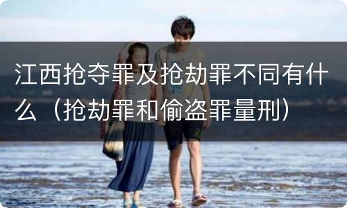 江西抢夺罪及抢劫罪不同有什么（抢劫罪和偷盗罪量刑）