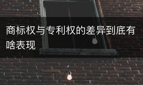 商标权与专利权的差异到底有啥表现