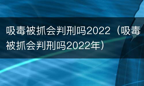 吸毒被抓会判刑吗2022（吸毒被抓会判刑吗2022年）